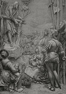 St John the Baptist preaching in the desert, 1877.  Creator: Jules Jean Marie Joseph Huyot.