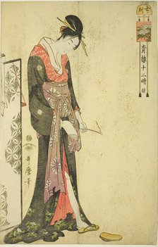 Hour of the Ox [2am] (Ushi no koku), from the series "The Twelve Hours in Yoshiwara..., c. 1794. Creator: Kitagawa Utamaro.