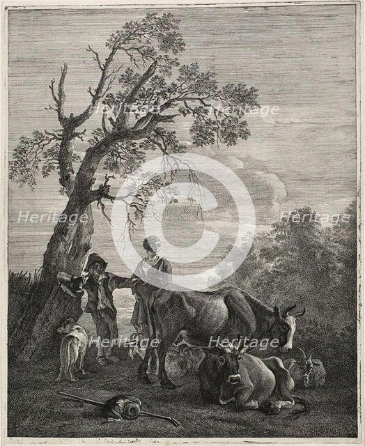 A Resting Herd, n.d. Creator: Cornelis de Visscher.