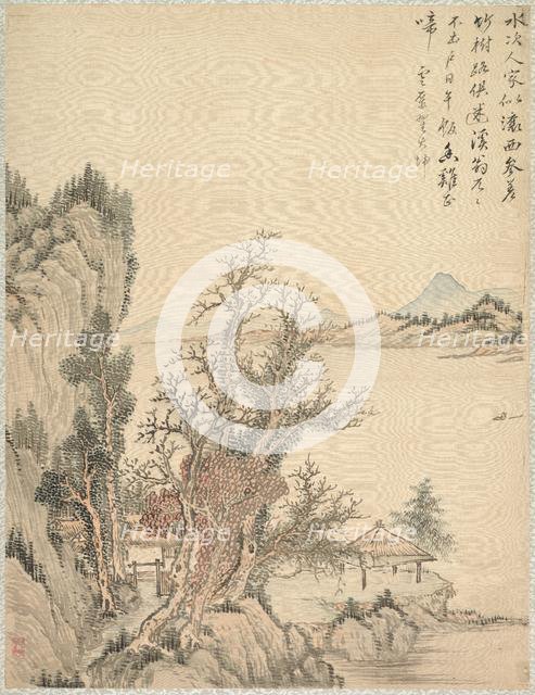 Dwelling by the Shore, 1847. Creator: Tsubaki Chinzan (Japanese, 1801-1854).