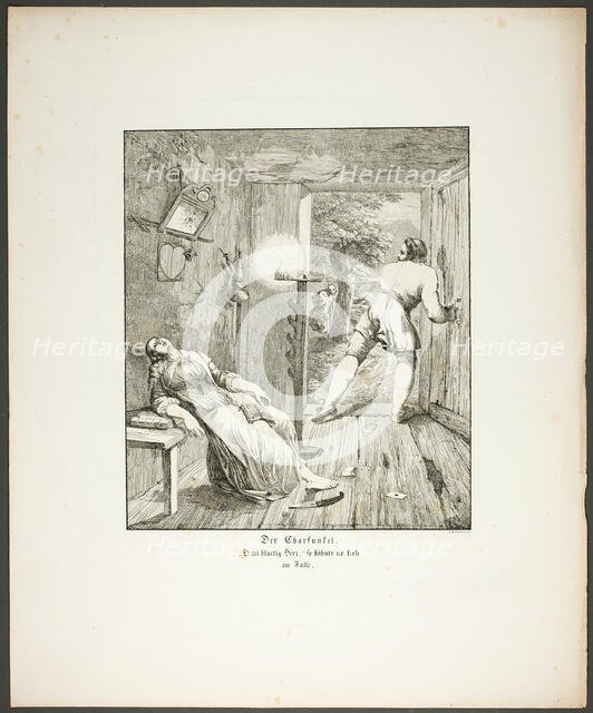 The Carbuncle, plate three from Zehn Blätter zu Hebels Alemannischen Gedichten, 1820. Creator: Sophie Reinhard.