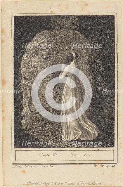 Canto III, Verse 201, 1803. Creator: William Blake.