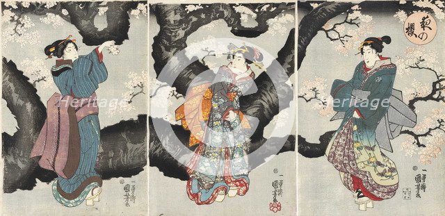 Yoru no sakura (Cherry Blossoms at Night), c1846.
