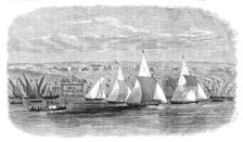 Fetes of the Viceroy of Egypt at Cairo: regatta at Ismailia, on Lake Timsah, 1869. Creator: Unknown.