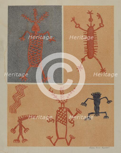 Petroglyph, 1935/1942. Creator: Lala Eve Rivol.