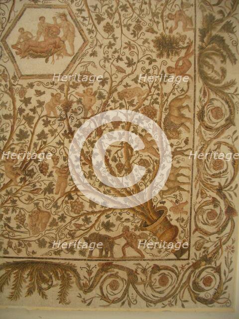 Mosaic, El Jem Museum, El Djem, Tunisia, 2009. Creator: Amanda Waite.