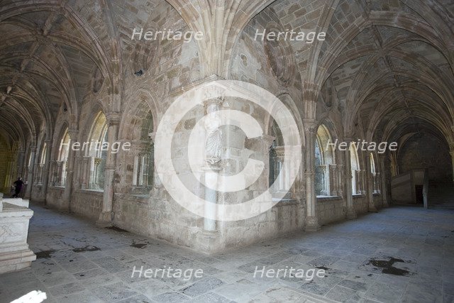 A Gothic cloister with statues of the evangelists, the Cathedral of Evora, Portugal, 2009. Artist: Samuel Magal