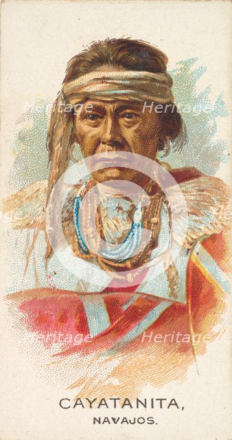 Cayatanita, Navajos, from the American Indian Chiefs series (N2) for Allen & Ginter Cigare..., 1888. Creator: Allen & Ginter.