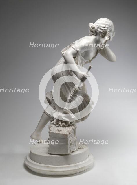 Nydia, the Blind Girl of Pompeii, model 1855, carved 1860. Creator: Randolph Rogers.