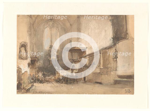 Interior of the church in Oosthuizen, 1827-1891. Creator: Johannes Bosboom.