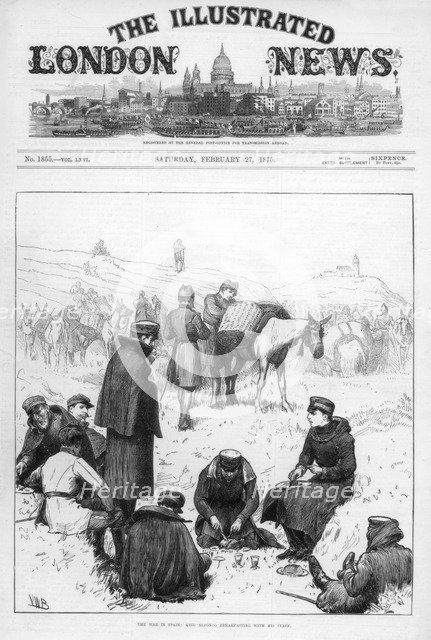 The cover of The Illustrated London News, 27th February 1875. Artist: Unknown