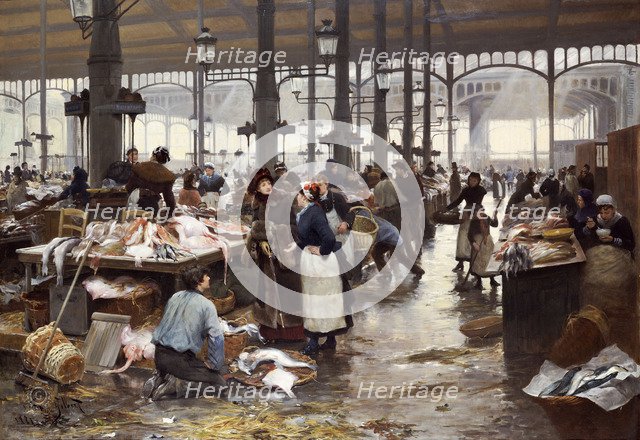 Fish Hall at the Central Market, 1881.