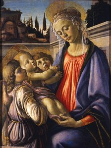The Virgin and Child with Two Angels, ca 1470. Creator: Botticelli, Sandro (1445-1510).