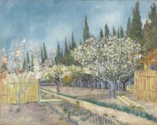 Orchard bordered by cypresses, 1888.