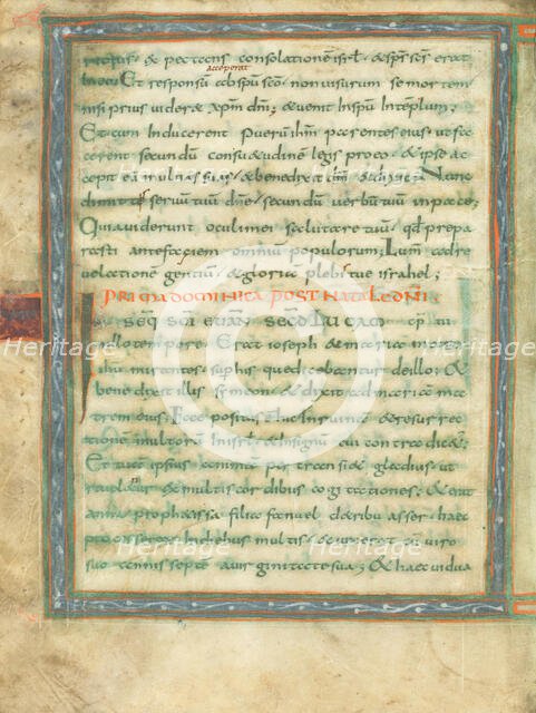 Decorated Text Page, early 9th century. Creator: Unknown.
