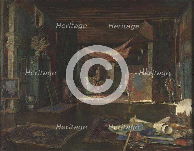 Atelier of the artist at Palazzo Pesaro degli Orfei. Creator: Fortuny y Madrazo, Mariano (1871-1949).