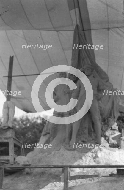 Sculpture by Mr. Gutzon Borglum, between 1915 and 1917. Creator: Arnold Genthe.