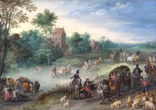 'Travellers on a Country road with Cattle and Pigs', 1616. Artist: Jan Brueghel the Elder.