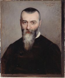 Portrait of Alphonse Karr (1808-1890), journalist and writer, 1865. Creator: Amelie Burdin.