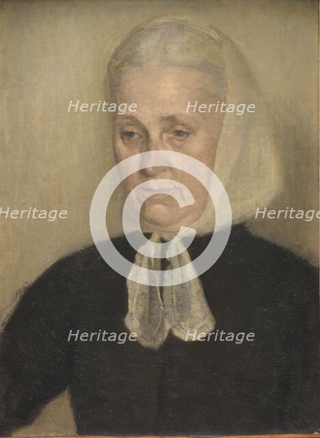 Frederikke Amalie Hammershoi, née Rentzmann, the painter's mother, 1894. Creator: Vilhelm Hammershoi.