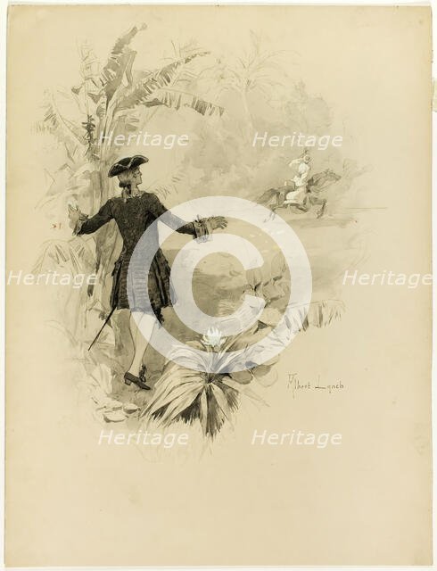 Study for Illustration for Aline, Queen of Golconda, n.d. Creator: Albert Lynch.