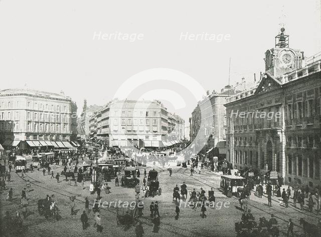The Puerta del Sol, Madrid, Spain, 1895. Creator: W & S Ltd.