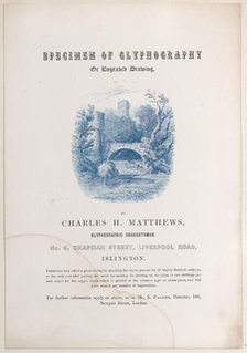 Trade Card for Charles H. Matthews, glyphographic draughtsman, 19th century. Creator: Anon.