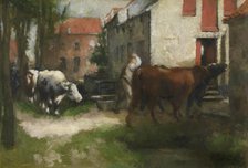 To the Stables, c1860-1900. Creator: Jan Stobbaerts.