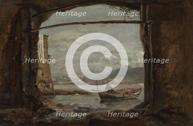 View from a grotto near Posillipo, 1820. Creator: Johan Christian Dahl.
