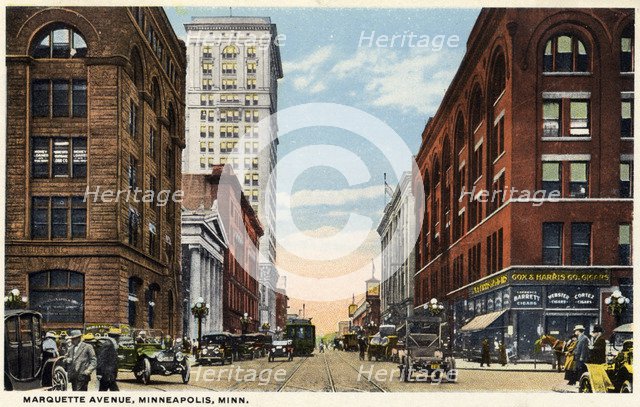 Marquette Avenue, Minneapolis, Minnesota, USA, 1915. Artist: Unknown