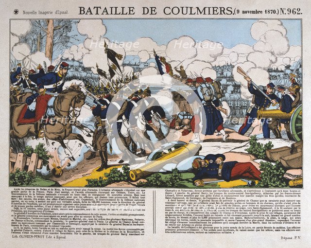 Battle of Coulmiers, Franco-Prussian War, 9th November 1870. Artist: Anon