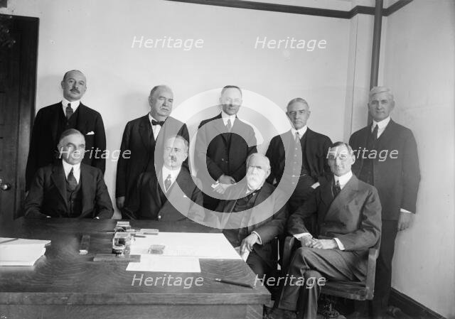 Railway Advisory Board - Standing: Hale Holden; Edward Chambers; Walker D. Hines; John Bart..., 1917 Creator: Harris & Ewing.