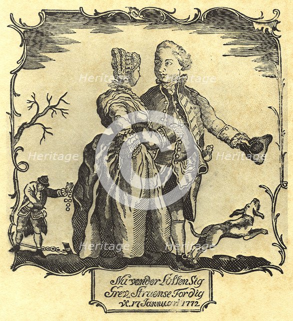 Luck Turns For You, Count Struensee! (Popular print). Artist: Anonymous  