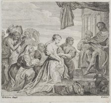 Solomon and the Queen of Sheba, 1784. Creator: Philippe Lambert Joseph Spruyt.