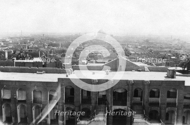 View of Baghdad from a block tower, 31st British general hospital, Mesopotamia, WWI, 1918. Artist: Unknown