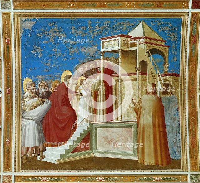 Presentation of the Virgin in the Temple (From the cycles of The Life of the Blessed..., 1304-1306. Creator: Giotto di Bondone (1266-1377).