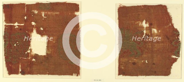 Textile with Lions and Peacocks, Italian, 14th century. Creator: Unknown.