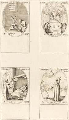 St. Peter, Apostle; St. Mary of Angels; Discovery of the Body of St. Stephen; St. Dom. Creator: Jacques Callot.