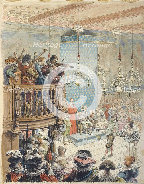 Richelieu at a ball, c. 1900. Creator: Leloir, Maurice (1853-1940).