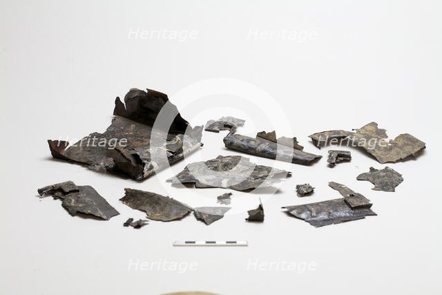 Fragments from a decorated box, Warring States period, 475-221 BCE. Creator: Unknown.