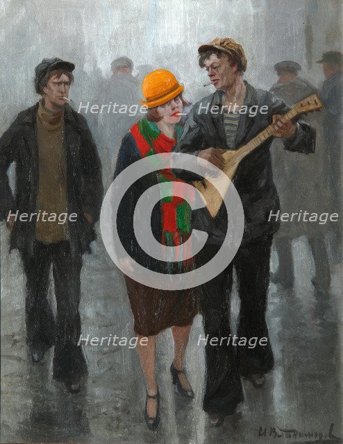 A Young Couple, 1920s. Artist: Vladimirov, Ivan Alexeyevich (1869-1947)