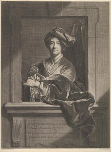 Portrait of Hyacinthe Rigaud, 1721. Creator: Pierre Imbert Drevet.