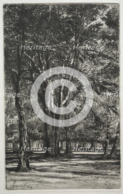 Kensington Gardens (The Large Plate), 1860. Creator: Francis Seymour Haden (British, 1818-1910).