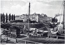 View of the Mitau Castle, c. 1850. Artist: Stavenhagen, Wilhelm Siegfried (1814-1881)