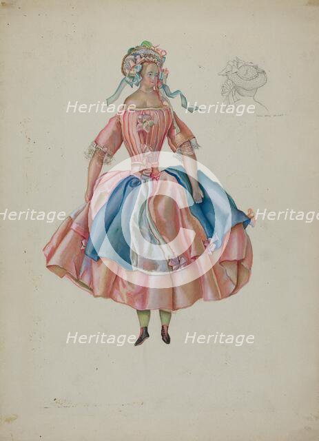 Doll in Costume, c. 1937. Creator: Gwyneth King.