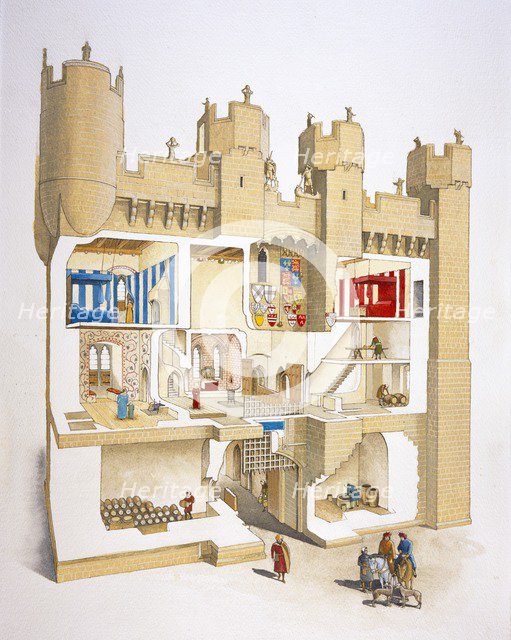 Gatehouse of Hylton Castle, Sunderland, Tyne and Wear, 15th century (c2005). Artist: David Simon.