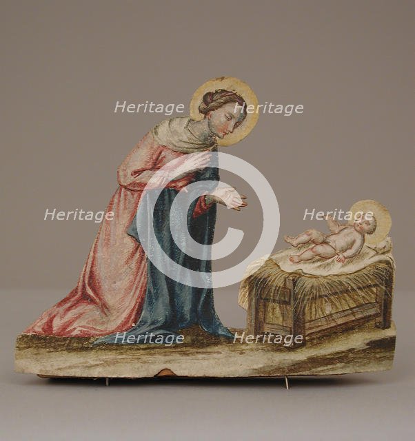 Virgin Mary with Christ in a Manger, 18th century. Creator: Unknown.