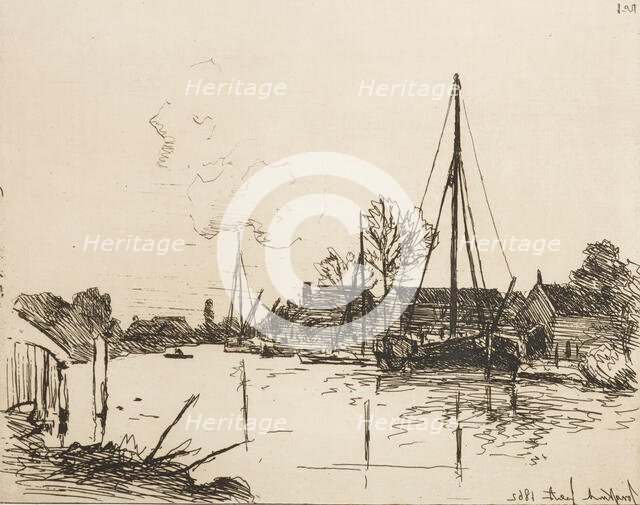 The Canal, 1862. Creator: Johan Barthold Jongkind.