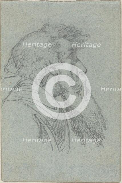 Bearded Man Looking Up / Cloaked Figure with Raised Arms. Creator: Alexandre Bida.