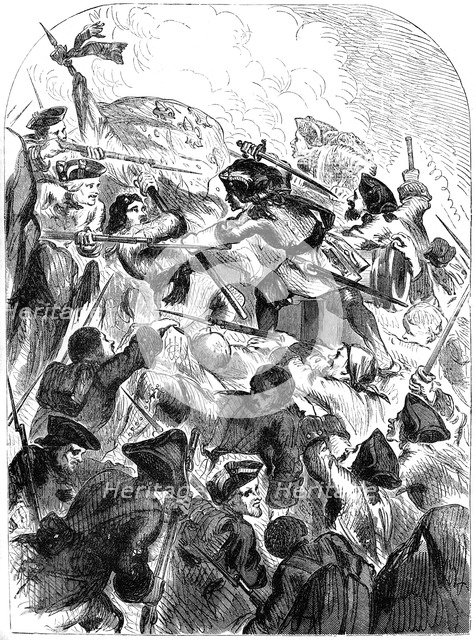 The Battle of Schellenberg, Austria, 1704 (19th century). Artist: Unknown